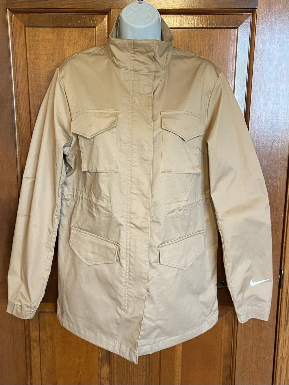 Nike Women's Sportswear M65 Ess Tan Jacket Parka NWTS Size Medium - Picture 2 of 13